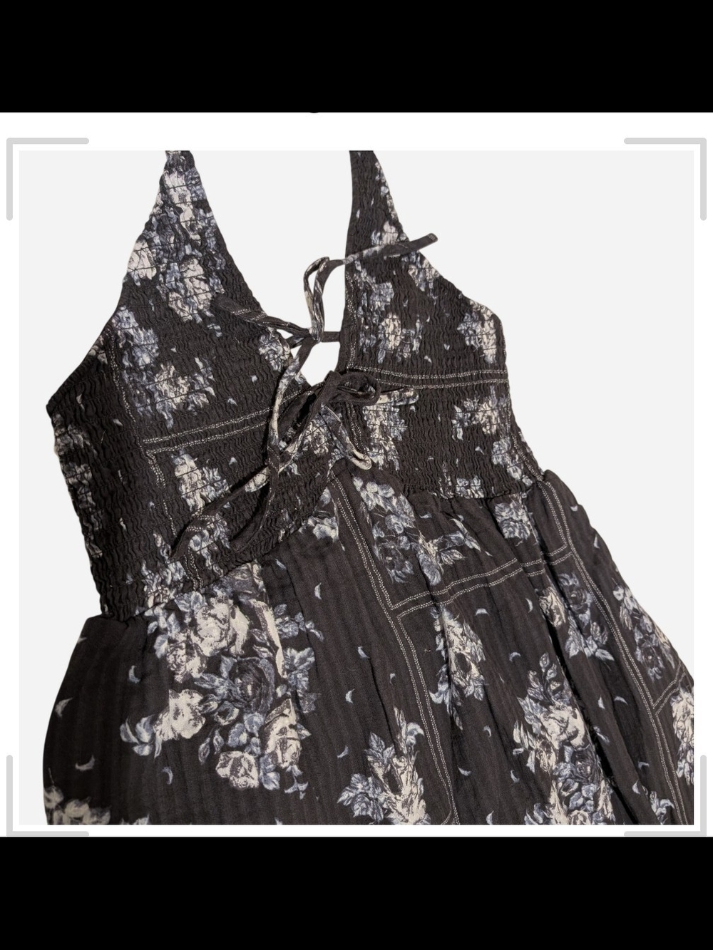 Universal Thread Navy Blue Floral Halter Maxi Dress - Picture 5 of 11